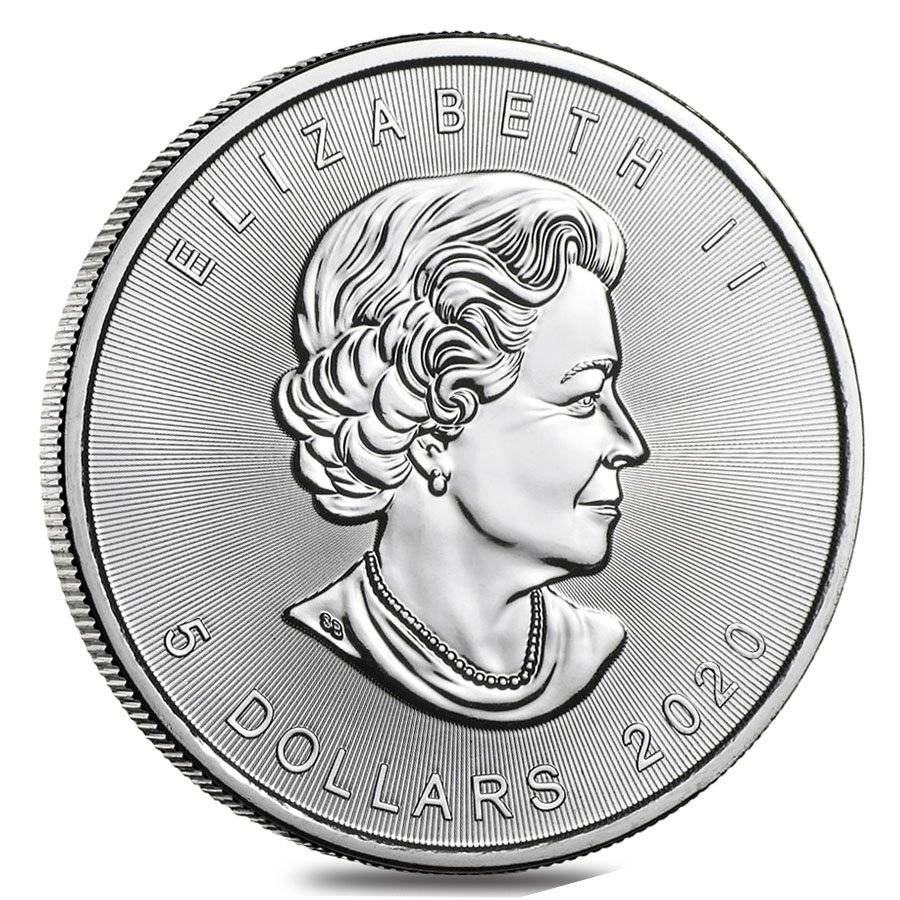 2020 1 oz Canadian Silver Maple Leaf .9999 Fine $5 Coin BU 